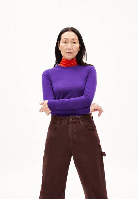 ELDIAA MERINO KNIT SWEATER | indigo lilac