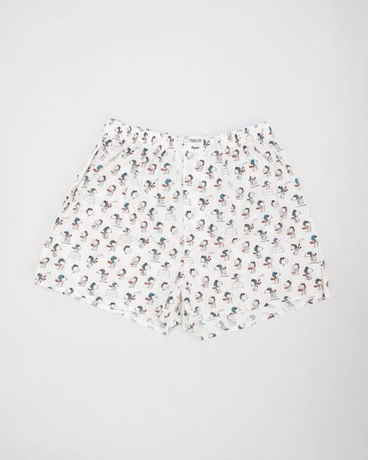 Peanuts Flying Ace Cotton Boxers Ecru
