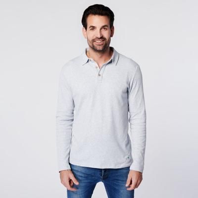 Longsleeve Polo - Grey Melange