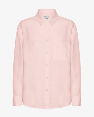 Linen Oversized Shirt - Faded Pink
