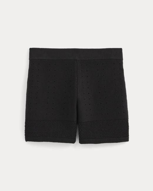 Open-Knit Short in Everyday Cotton | Black