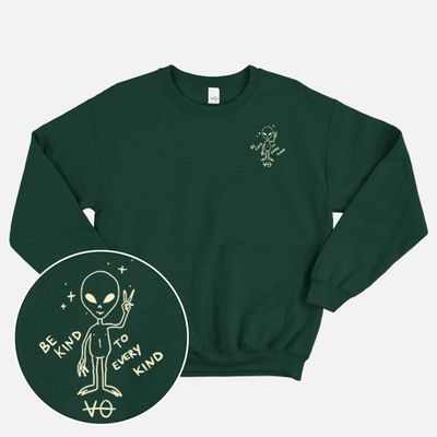 Peace Alien Doodle Sweatshirt (Unisex)