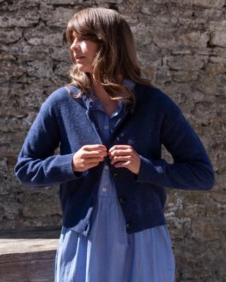 Eva Crew Neck Wool Cardigan