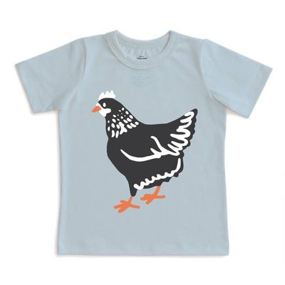 Short-Sleeve GRAPHIC Tee - Chicken Pale Blue