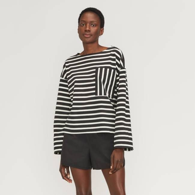 The Premium Weight Oversized Pocket Tee | Black / Canvas Tan