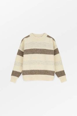 Olga jumper - Off-white/Sand/Light brown