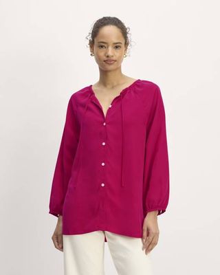 The Gathered Shirt in Butterlite | Red Currant