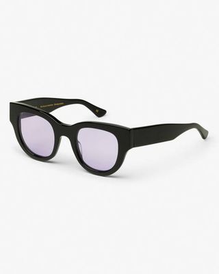 Sunglass 06 - Deep Black Solid - Lavender