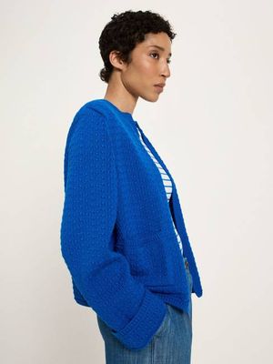 Textured cardigan (GOTS)