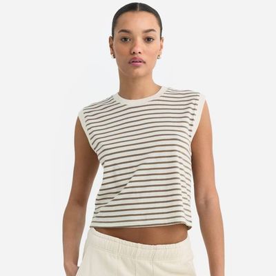 Organic Cotton Striped Muscle Tank