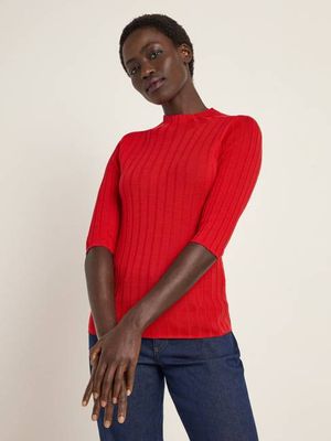 Ribbed Sweater Half Sleeve GOTS