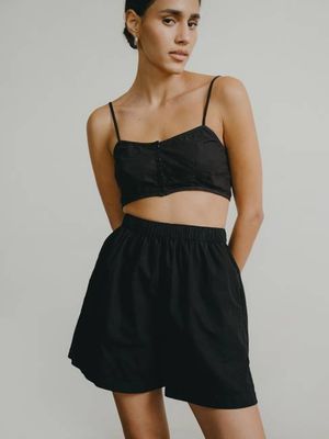 Maeve Top, Organic Batiste, Soft Black