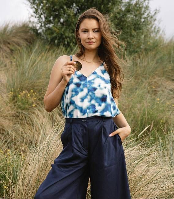 Ariel top Water print