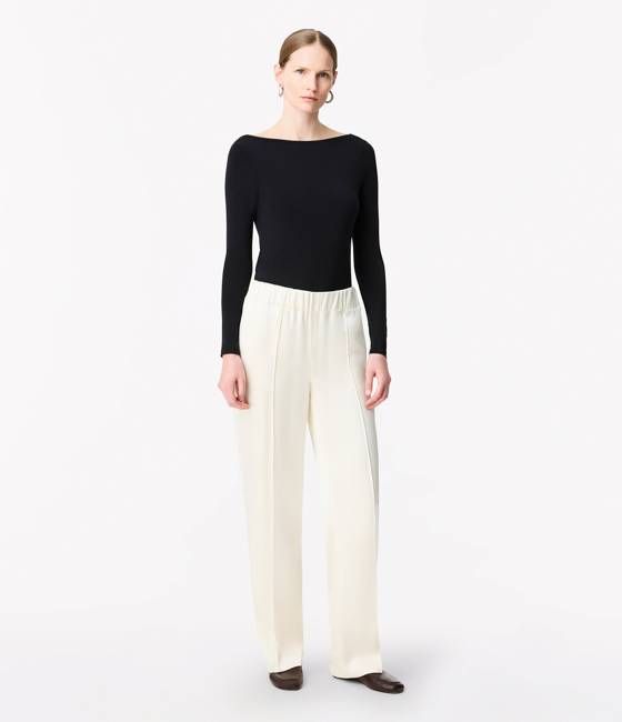 Satin Jogger | Cream