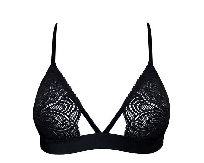 Earth Black Triangle Bra