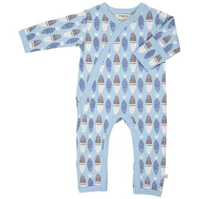 Kimono Romper - Surfboards, Blue