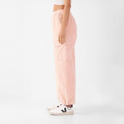 RAY - Sprühhose für mittlere Taille - Corduroy - Rose