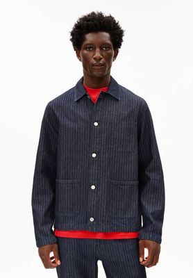 ARBEITSJACKE AUS DENIM MIT FISCHGRÄTMUSTER