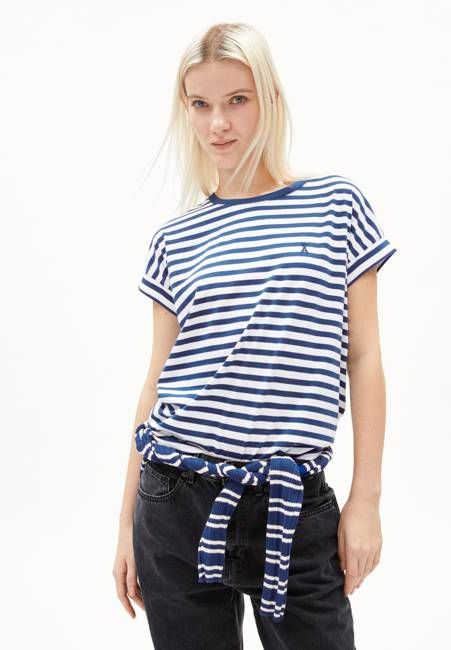 IDAARA STRIPES | white-lapis blue