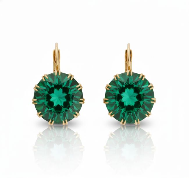 Lumine Emerald Hoops