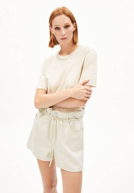 LUALAA LINEN BLEND T-SHIRT| undyed
