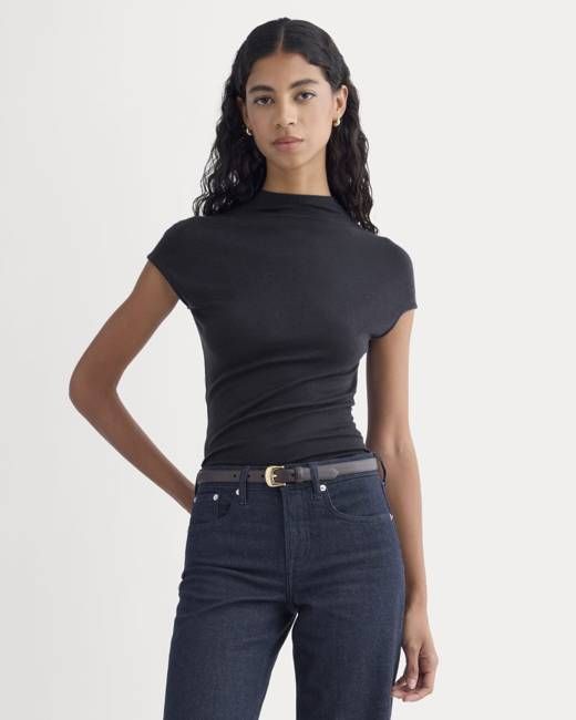 Twist Top in Butterluxe | Deep Navy