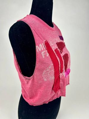 Pink Patchwork Constance Wilde Upcycled Tank Top