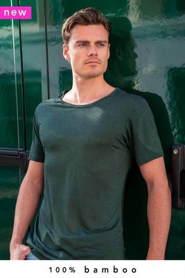100% Bamboo T-Shirt Crew Neck Forest Green - Style 101 - 370 g