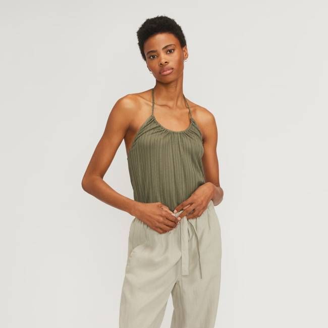 The Rib Soft Knit Halter Top | Kalamata