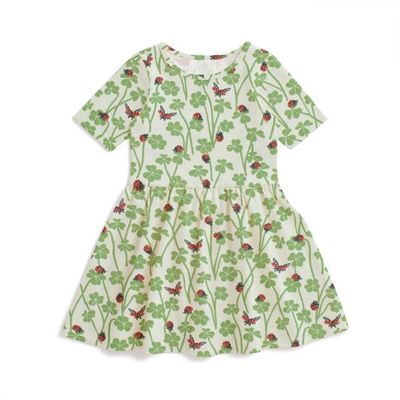 Alberta Dress - Clover & Ladybugs Green
