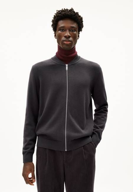 AGAAMON KNIT JACKET | dark steel
