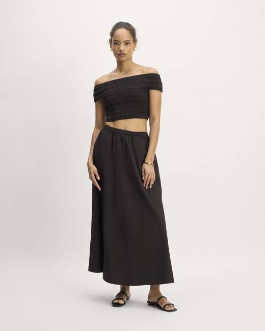The Supima® Pull-On Maxi Skirt | Black