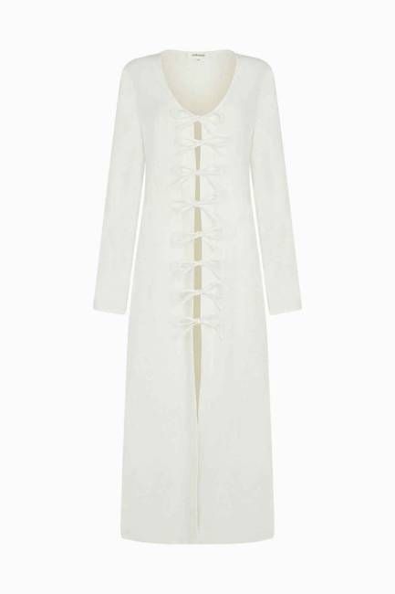The Michi Maxi Kaftan in off-white