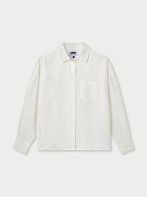 Womens Cream Ventanas Inagua Linen Shirt