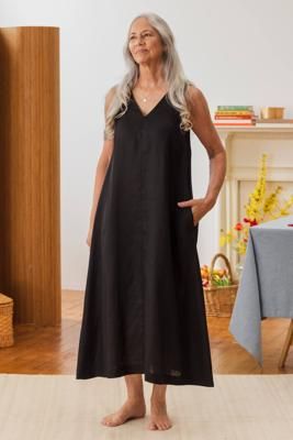 Solstice Linen Sleeveless Maxi Dress