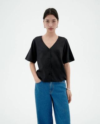 Black hemp Libelula blouse