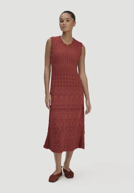 Knit midi dress made from pure organic cotton