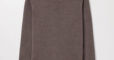 Brown Melange Merino Roll Neck | Wool Turtleneck | Asket