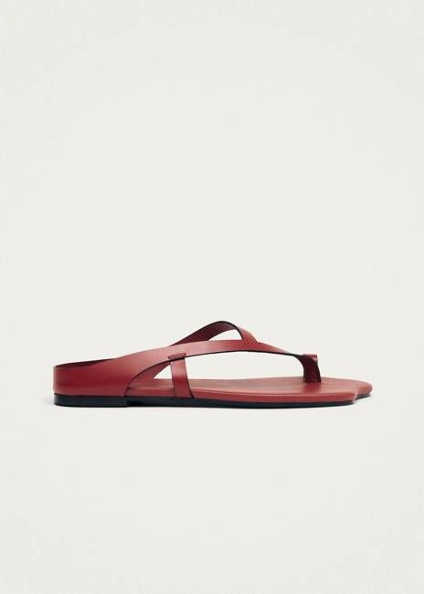 Dawn Red Leather Sandals
