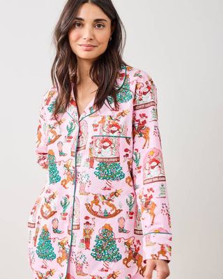 Cowboy Christmas - Petite Long PJ Set - Pink Boots