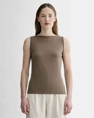 The Form Boatneck Tank | Deep Taupe