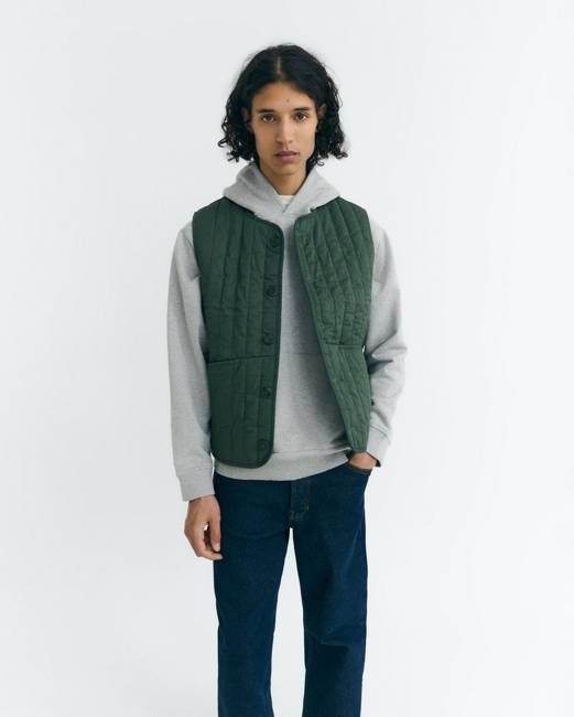 Green padded Jon vest