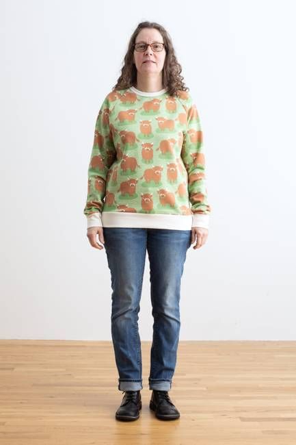 Adult Sweatshirt - Highland Cows Green