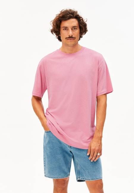 MAARKOS LINEN BLEND T-SHIRT | washed berry