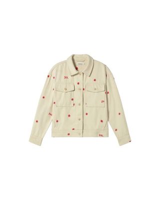 Ecru hand embroidered Frans jacket