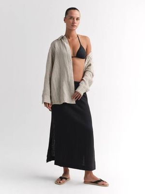 Organic Gauze Midi Skirt