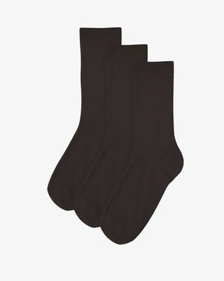 Women Classic Organic Sock - Coffee Brown (3-Pack)