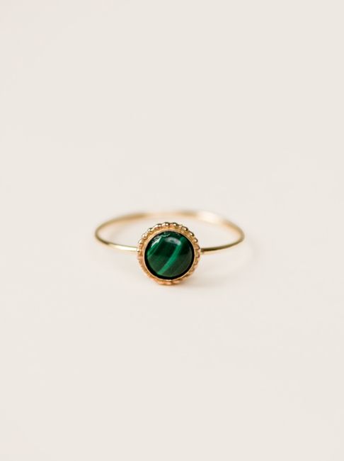 Malachite Halo Ring