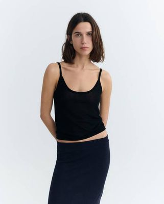 Black transparent knitted top Dim