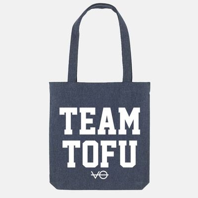 Team Tofu Woven Tote Bag, Vegan Gift